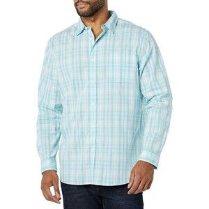 Amazon Essentials Men's Slim-Fit Long-Sleeve Poplin Shirt Small